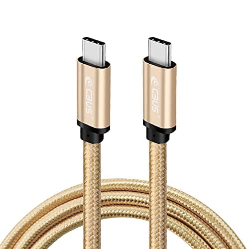 CBUS Heavy-Duty Braided USB C to USB C Charger Cable (Beige Gold, 2m) — view 2