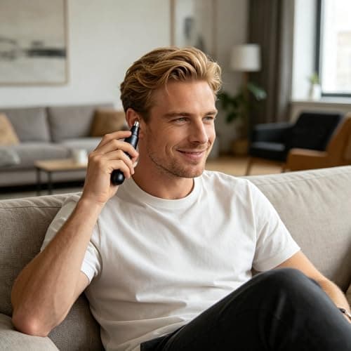 Nose Hair Trimmer for Men and Women, USB Rechargeable Eyebrow & Facial Hair Remover with LED Display, Aluminum Alloy Shell, Easy Cleaning — view 5