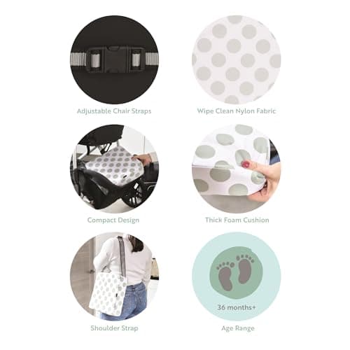 Polar Gear Baby Booster Seat Dining Chair - Toddler Booster Seat, Polka Dot — view 3