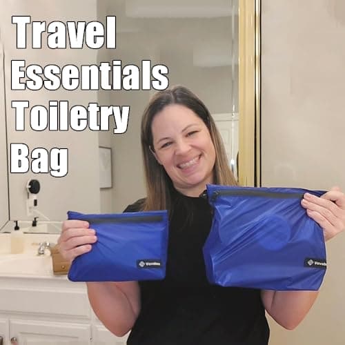 Vavabox Lightweight Toiletry Bags for Travel, Wash Bag Set Compact (Blue) — view 2