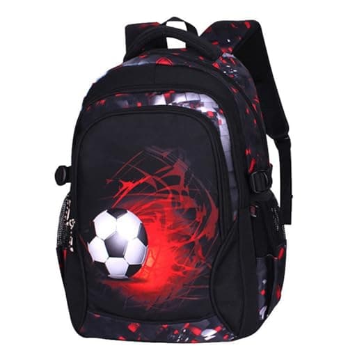 Boys Backpack For Kids Bookbag For Middle School Bags Travel Back Pack Toddlers Backpack And Lunchbox (Red, One Size)