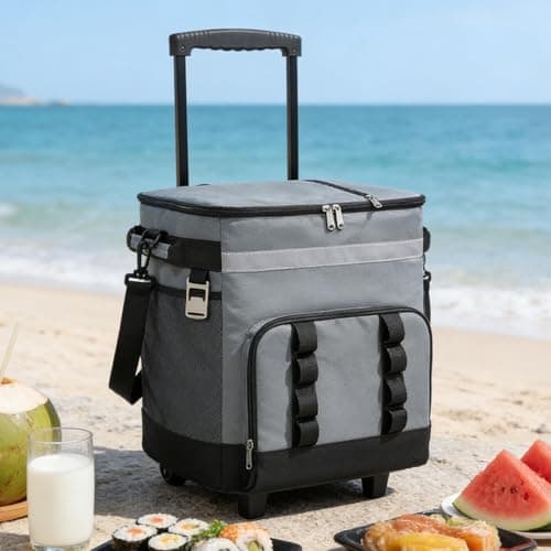Cooler Bag with Wheels with Wheels Handle Large Box — view 2