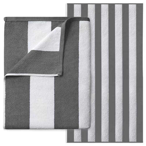 GC GAVENO CAVAILIA Microfiber Beach Towel Large - Super Absorbent Sand Free Beach Towels - Extra Large Beach Towel for Adults (100x200 cm) - Soft, Compact, Lightweight (1 Piece) - Charcoal