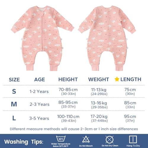 LILBESTIE Toddler Sleeping Bag with Legs, 1.5 Tog Sleep Suit 2-3 Years — view 6