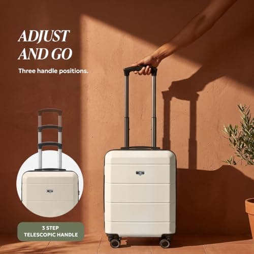 LUGG Jetset 15" Lightweight Cabin Suitcase - EasyJet Underseat Carry On Luggage, ABS Hard Shell, Scratch-Resistant Finish, Secure Lock, Smooth 360° Spinner Wheels (45x33x20cm) — view 5