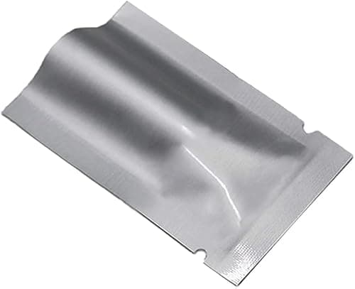 WACCOMT Pack 100pcs 3.94mil Thick Silver Pure Mylar Bags 2.76x3.94 inch