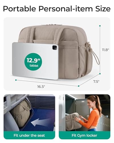BAGSMART 24L Womens Gym Travel Bag, Weekend Overnight Cabin Bag, Wet Pocket — view 3