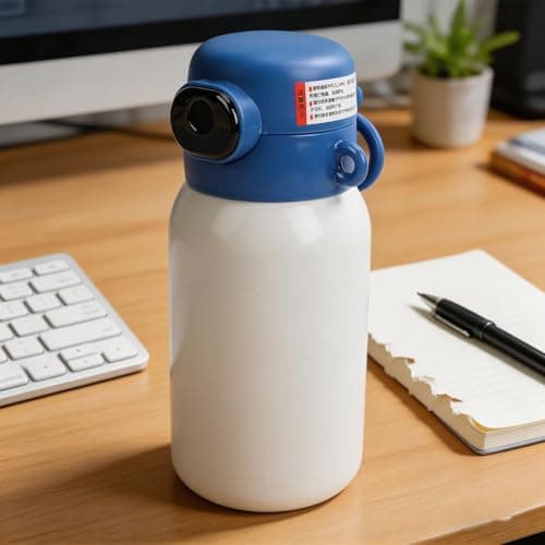 VBESTLIFE Fingerprint Insulated Water Bottle, 18.6oz Stainless Steel Thermal Bottle with Fingerprint Lock and Type C Charging, for School Sports and Outdoor — view 6