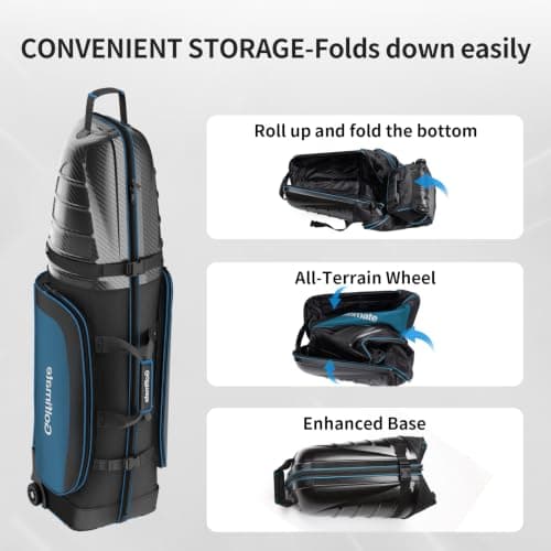 Golf Travel Bags Flight with Wheels,Golf Travel Cover,Golf Club Travel Case — view 5