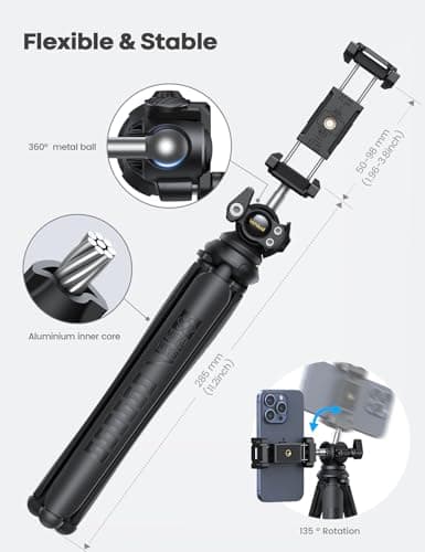 Lamicall Mobile Phone Tripod, Flexible Camera Tripod With Remote — view 5