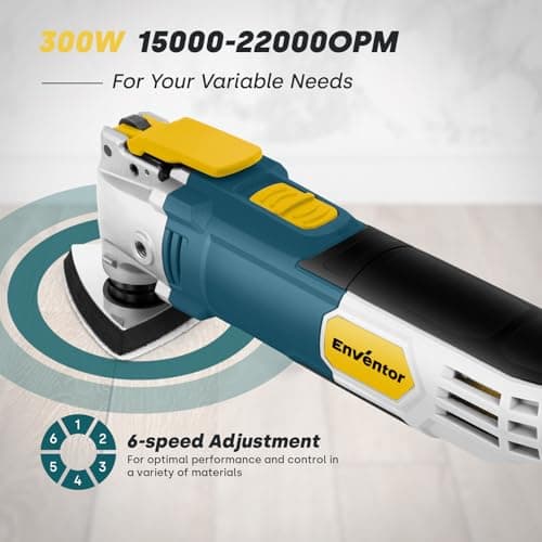 Enventor Oscillating Multi Tools, 300W 15000-22000 OPM, 6 Variable Speeds — view 4