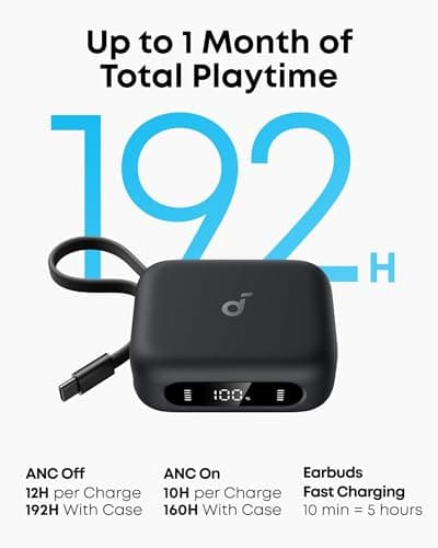 soundcore P41i by Anker Adaptive Noise Cancelling Earbuds with Portable Phone Charger (USB-C), 192-h Playtime, Immersive Sound, 6-Mic AI Calls, IPX5 Wireless Earbuds, Bluetooth 5.3 — view 2