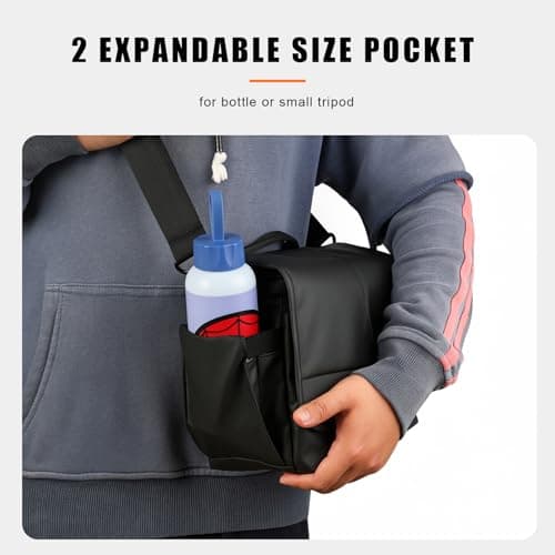 Besnfoto Camera Bag Small DSLR Camera Shoulder Bag for Photographer Waterproof Messenger Bag Crossbody Case Compatible with Canon Sony Nikon — view 5