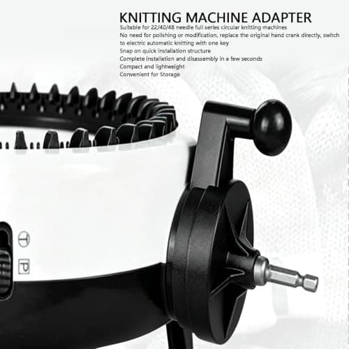 Haofy Electric Knitting Machine Motor Adapter for Sentro 22 to 48 (Black) — view 2