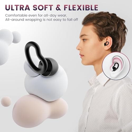 Ear Plugs for Sleep, Reusable Noise Cancelling Ear Plugs for Side Sleepers — view 5
