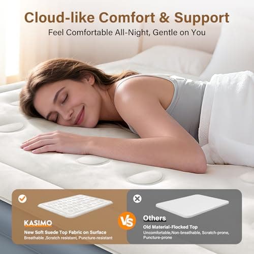 KASIMO Single Inflatable Mattress, Airbed with Built-In Battery Pump — view 3