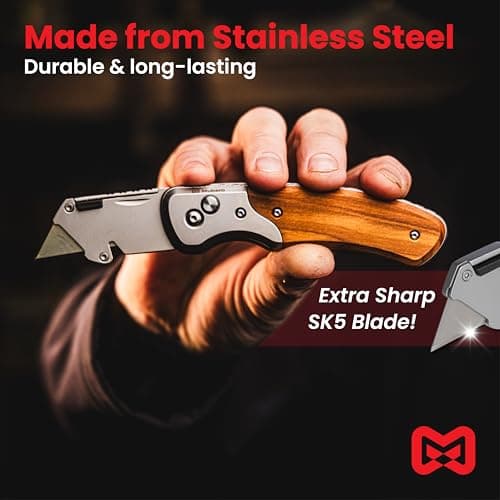 Mubero Folding Utility Knife with SK5 Stainless Steel Blade — view 3