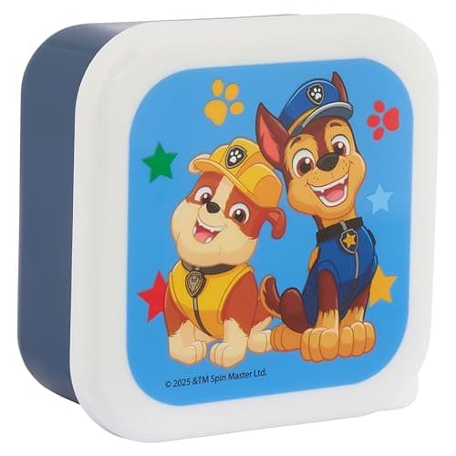 Paw Patrol Play Stackable Lunch Boxes - Set of 3, Durable & Eco-Friendly, Ideal for Kids & Superhero Fans - Perfect for School, Picnics & Travel — view 5