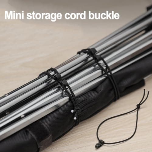 Black Bungee Cords 10-Pack Elastic Straps Hooks — view 4