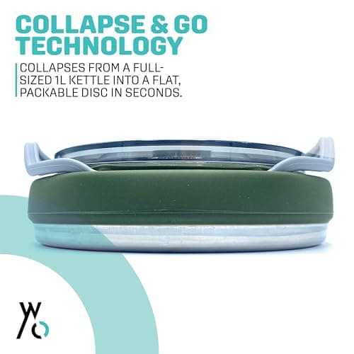 EZYSTOW 1L Collapsible Kettle Travel | Silicone Foldable Kettle — view 5