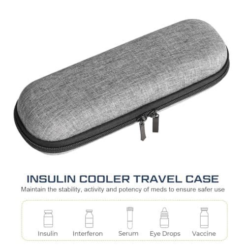Insulin Cooler Travel Case with Reusable Gel Ice Pack Diabetic Storage Organizer Medication Cooler Portable Cool Bag Insulin Pen Case Insulated Bag — view 2