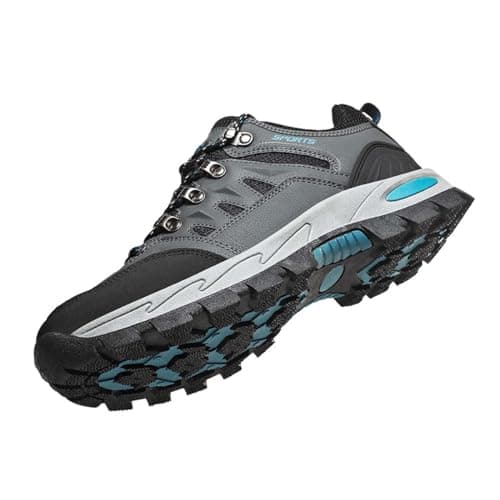 HYDLONGR Men's Women's Lightweight Waterproof Anti-Slip Hiking Shoes Travel Camping Shoes Walking Shoes Four Seasons Grey 10 UK — view 5