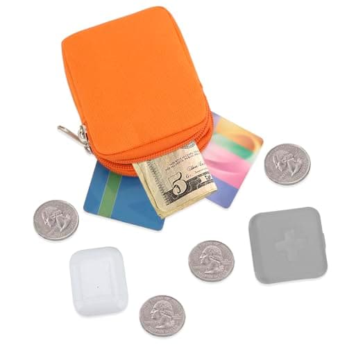 JINSI Mini Pouch Coin Purse Small Organizer Bag (Orange) — view 3