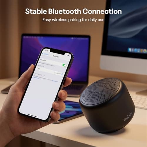 Bobtot Portable Bluetooth Speakers with Strap Mini Speaker, Black — view 3