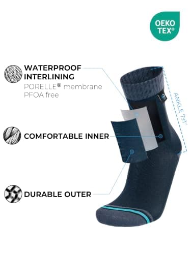 DexShell Waterproof Everyday Socks, Over-the-Ankle, JBG Black, Unisex L — view 3
