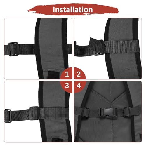 TIXIPEM 1PCS Adjustable Backpack Chest Strap 11 x 6in, Black — view 5