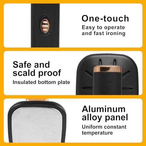 Travel Iron Steam Mini Portable Iron 180°rotatable Handheld Garment Mini Electric Iron Foldable Steamer Iron 20s Fast Heat up Micro Steamer Iron Support Dry and Wet Ironing for Home Office Travel — view 5