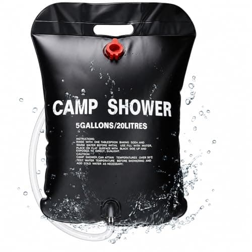 Garden Mile Solar Camping Shower 20L – Portable 5 Gallon Outdoor Shower Bag, Solar Heated Water Shower for Camping, Hiking, Beach & Travel Essentials