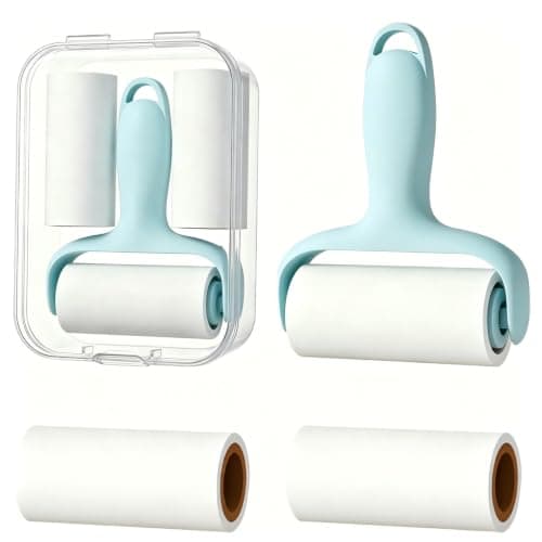 Ehuixinsheng Mini Lint Roller Set,Travel Lint Roller 2 Refill(Blue)