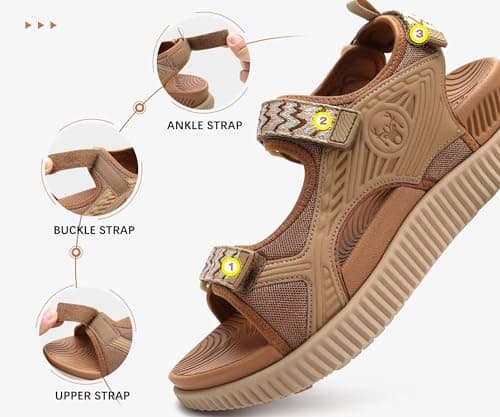 KuaiLu Sandals Women Orthotic Arch Support Recovery Sliders Khaki 7 — view 5