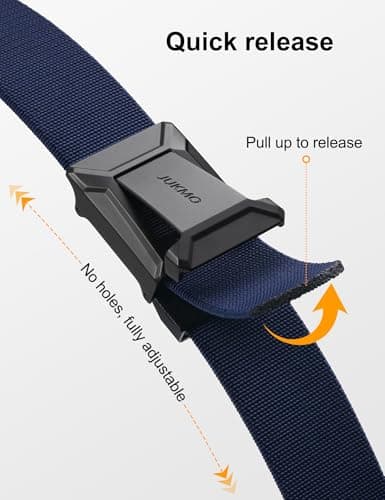 JUKMO Men's Stretch Tactical Belt, 1.5" Elastic Nylon Web with Flip Buckle — view 2
