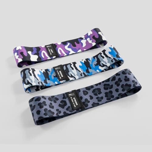 Phoenix Fitness Fabric Resistance Bands - Set of 3 Non-Slip Exercise Bands for Women and Men - Home Gym Workout Bands for Yoga, Pilates & Fitness with Carry Bag & Exercise Guide (Camouflage) — view 4