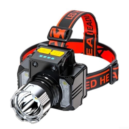 Rechargeable Head for torch with Motion Sensor - LED Headlamp Waterproof IPX4 for Running Camping Fishing Hiking Cycling Dog Walking Adults Kids Lightweight Adjustable Focus 60° Tilt USB C Charging — view 4