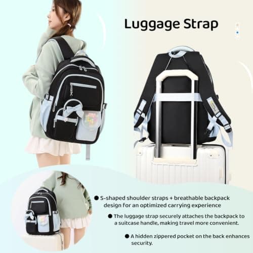 VIDOSCLA Princess Girls Backpack for School Kawaii Kids School Bag Bowknot Backpack for Girls — view 6