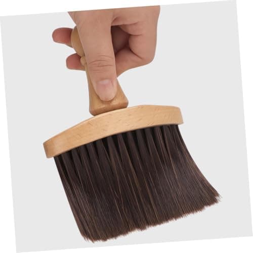 Ipetboom Beard and Hair Brush Hair Cutting and Cleaning Brush with Wooden Handle Portable Size Gentle Soft Bristle Nylon Bristles for Beard Grooming and Travel for Men — view 4