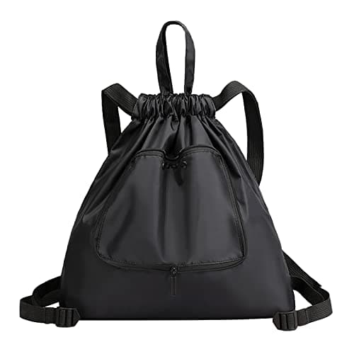 Folding Sports Fitness Backpack Light Travel Backpack Backpack with Wheels for Women (Black, One Size)