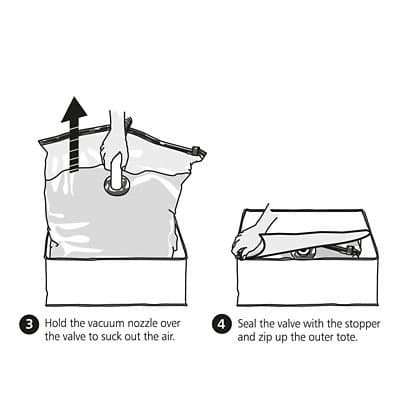 Lakeland Vacuum Clothes & Duvet Storage Tote Bag 87L – Stores King-Size Duvet Space Saving Solution (Pack of 2) — view 5