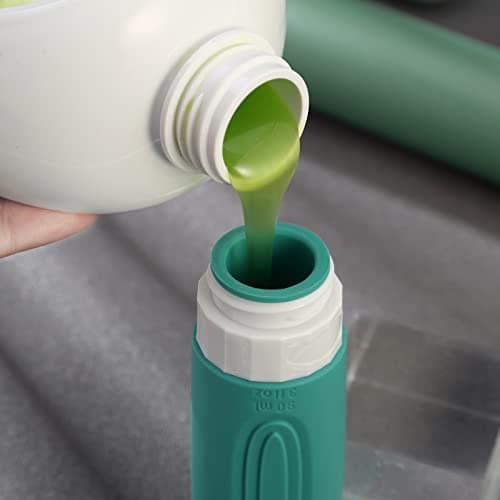 Mrsdry Travel Bottle for Toiletries, Leak Proof Silicone Travel Size 90ml Bottles Refillable Containers for Liquid Shampoo, BPA Free and TSA Approved Travel Accessories with Clear Bag (4 Pack) — view 3