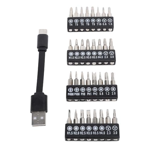 BAOFUYA Precision Screwdriver Mini Electric Screwdriver Mini Cordless Screwdriver Rechargeable Screwdriver Repair Tool Kit for Phone Camera Laptop (Silver) — view 5