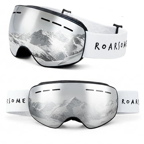 Roarsome Kids Ski Goggles | Anti-Fog UV Protection with OTG Fit & Strap