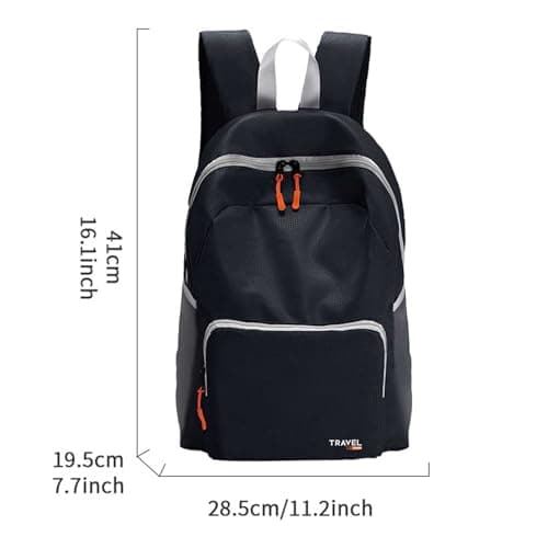 Toddler Backpack - Folding Backpack Portable Backpack For Work Travel Large Capacity Light Skin Bag Thin And Light Outdoor Backpack (Black One Size) — view 2