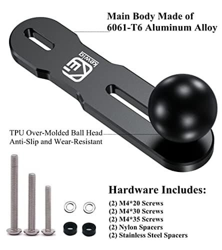 BRCOVAN Aluminum Alloy Mount Base with 1'' TPU Ball — view 3