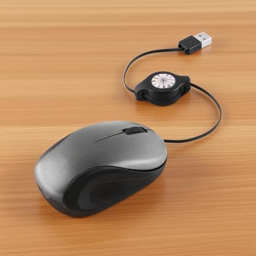 Travel Mice - Lightweight Type-C Wired USB Travel Mice - Optical Computer Accessories for Digital Nomads Programmers Gamers Business Work Desktop Home Coffee Shop — view 3