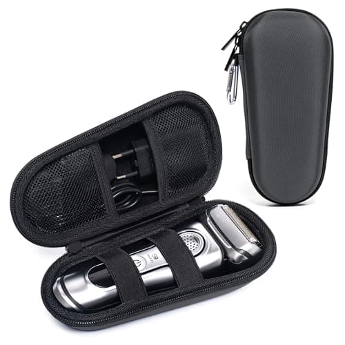 Travel Case for Electric Shaver for Braun Series 3/5/6/7/8/9, Hard EVA Storage Bag with Double Straps, Portable Protective Organizer for Men's Electric Shaver, Charger and Accessories, Grey