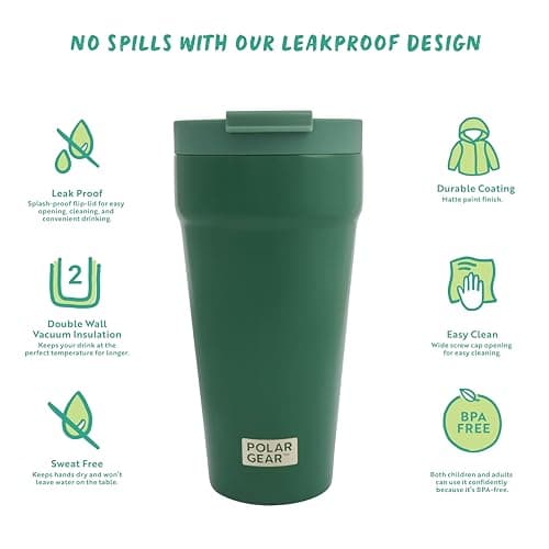 Polar Gear 470ml Coffee Cup Travel Mug, Insulated Coffee Cup w/Closure Lid — view 3