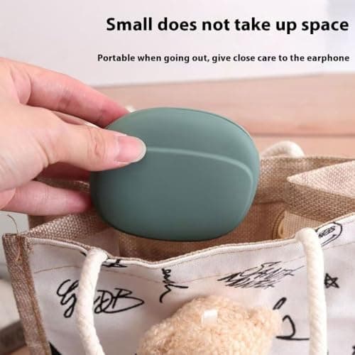 vreplrse Multi functional bag, wired earphone storage storage cable silicone bag cover, Bluetooth earphone 5-pack, White — view 5